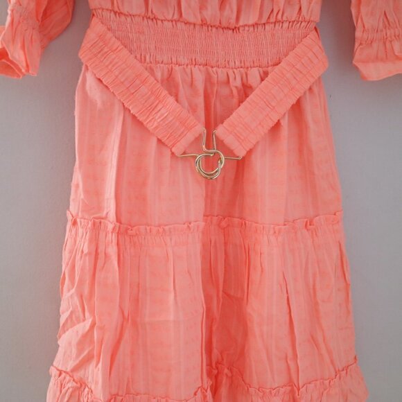 NWT Lilly Pulitzer Louisa Off The Shoulder Orange Mini Dress Size XS - Picture 7 of 12